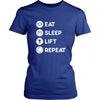 Weightlifting - Eat Sleep Lift Repeat - Weightlifting Hobby Shirt-T-shirt-Teelime | shirts-hoodies-mugs