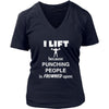 Weightlifting - I lift because punching people is frowned upon - Lifter Hobby Shirt-T-shirt-Teelime | shirts-hoodies-mugs