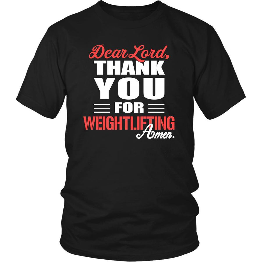 Weightlifting Shirt - Dear Lord, thank you for Weightlifting Amen- Sport-T-shirt-Teelime | shirts-hoodies-mugs