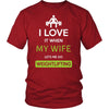 Weightlifting Shirt - I love it when my wife lets me go Weightlifting - Hobby Gift-T-shirt-Teelime | shirts-hoodies-mugs