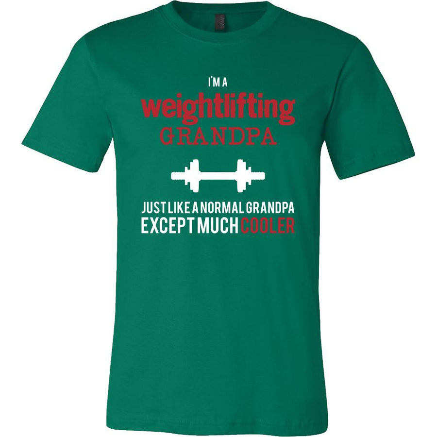 Weightlifting Shirt - I'm a weightlifting grandpa just like a normal grandpa except much cooler Grandfather Hobby Gift-T-shirt-Teelime | shirts-hoodies-mugs