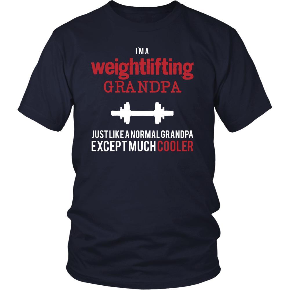 Weightlifting Shirt - I'm a weightlifting grandpa just like a normal grandpa except much cooler Grandfather Hobby Gift-T-shirt-Teelime | shirts-hoodies-mugs