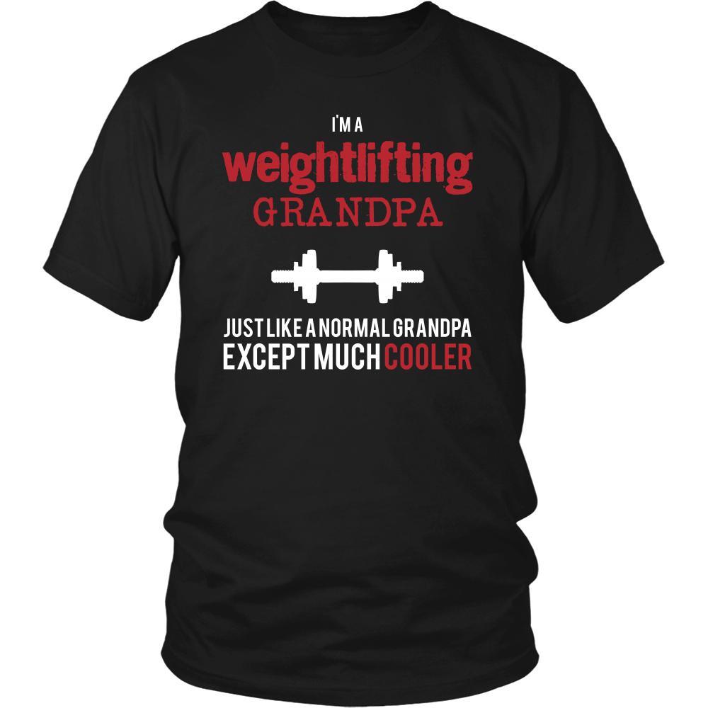Weightlifting Shirt - I'm a weightlifting grandpa just like a normal grandpa except much cooler Grandfather Hobby Gift-T-shirt-Teelime | shirts-hoodies-mugs