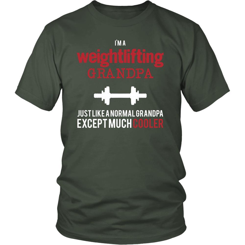 Weightlifting Shirt - I'm a weightlifting grandpa just like a normal grandpa except much cooler Grandfather Hobby Gift-T-shirt-Teelime | shirts-hoodies-mugs
