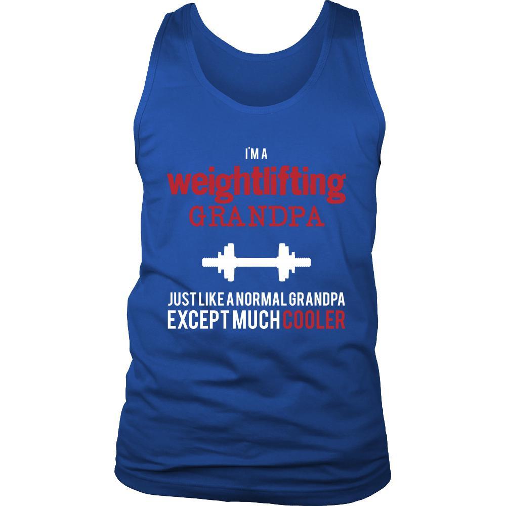Weightlifting Shirt - I'm a weightlifting grandpa just like a normal grandpa except much cooler Grandfather Hobby Gift-T-shirt-Teelime | shirts-hoodies-mugs