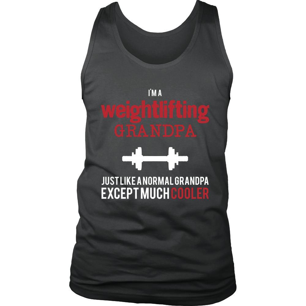 Weightlifting Shirt - I'm a weightlifting grandpa just like a normal grandpa except much cooler Grandfather Hobby Gift-T-shirt-Teelime | shirts-hoodies-mugs