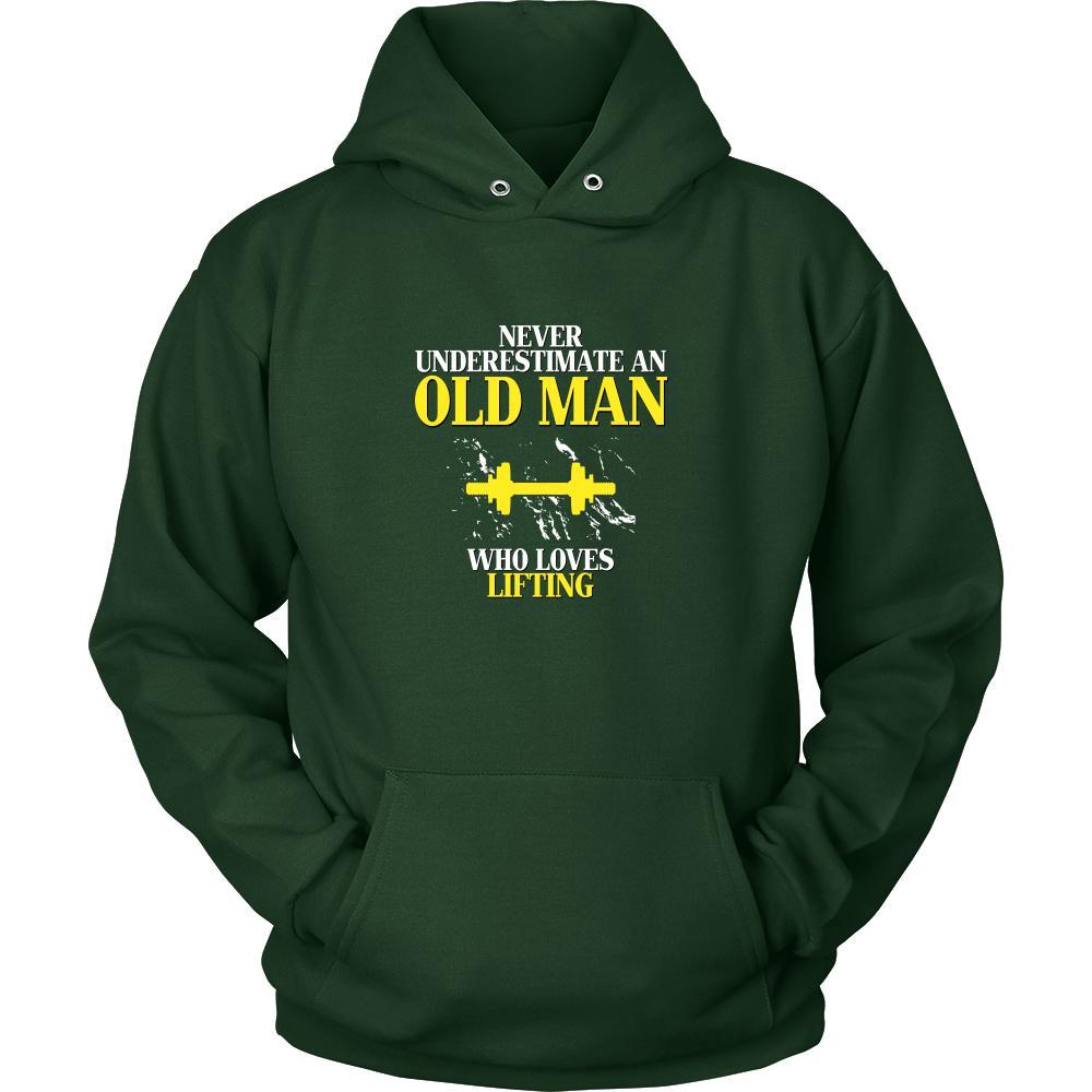 Weightlifting Shirt - Never underestimate an old man who loves lifting Grandfather Hobby Gift-T-shirt-Teelime | shirts-hoodies-mugs