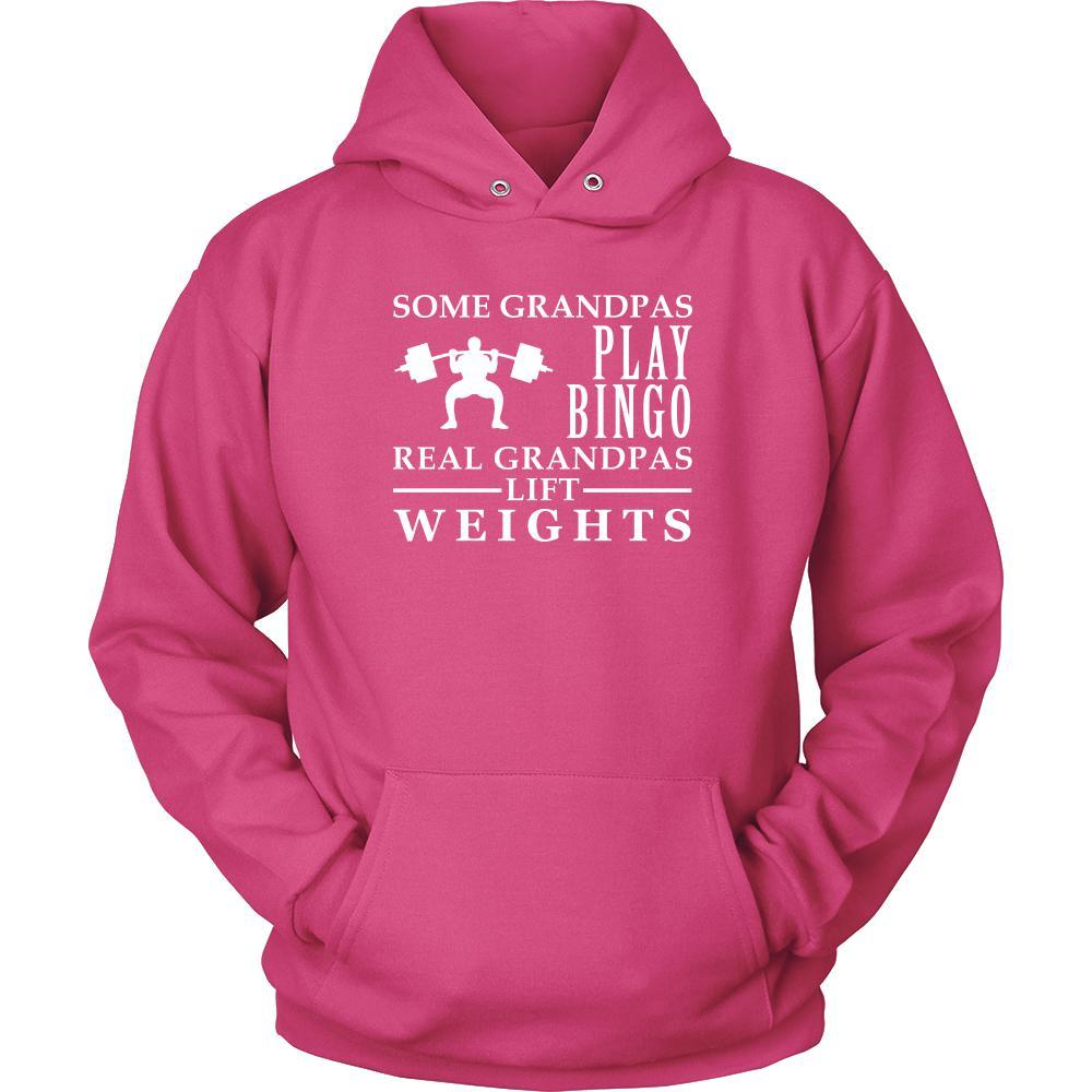 Weightlifting Shirt Some Grandpas play bingo, real Grandpas go Weightlifting Family Hobby-T-shirt-Teelime | shirts-hoodies-mugs