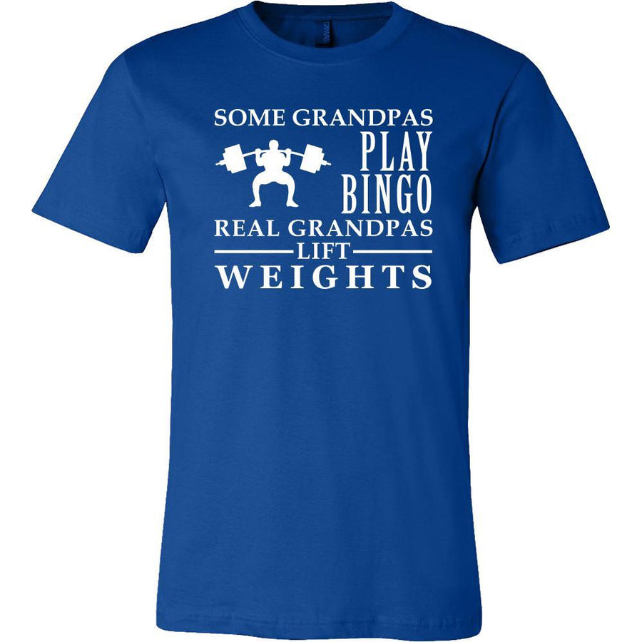 Weightlifting Shirt Some Grandpas play bingo, real Grandpas go Weightlifting Family Hobby-T-shirt-Teelime | shirts-hoodies-mugs