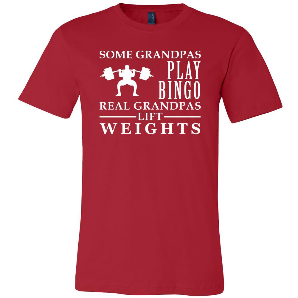 Weightlifting Shirt Some Grandpas play bingo, real Grandpas go Weightlifting Family Hobby-T-shirt-Teelime | shirts-hoodies-mugs