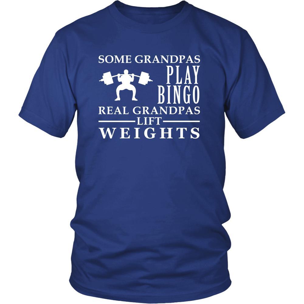 Weightlifting Shirt Some Grandpas play bingo, real Grandpas go Weightlifting Family Hobby-T-shirt-Teelime | shirts-hoodies-mugs