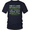 Weightlifting Shirt - Sorry If I Looked Interested, I think about Weightlifting - Sport Gift-T-shirt-Teelime | shirts-hoodies-mugs