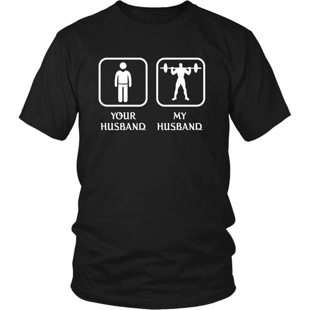 Weightlifting - Your husband My husband - Mother's Day Sport Shirt-T-shirt-Teelime | shirts-hoodies-mugs