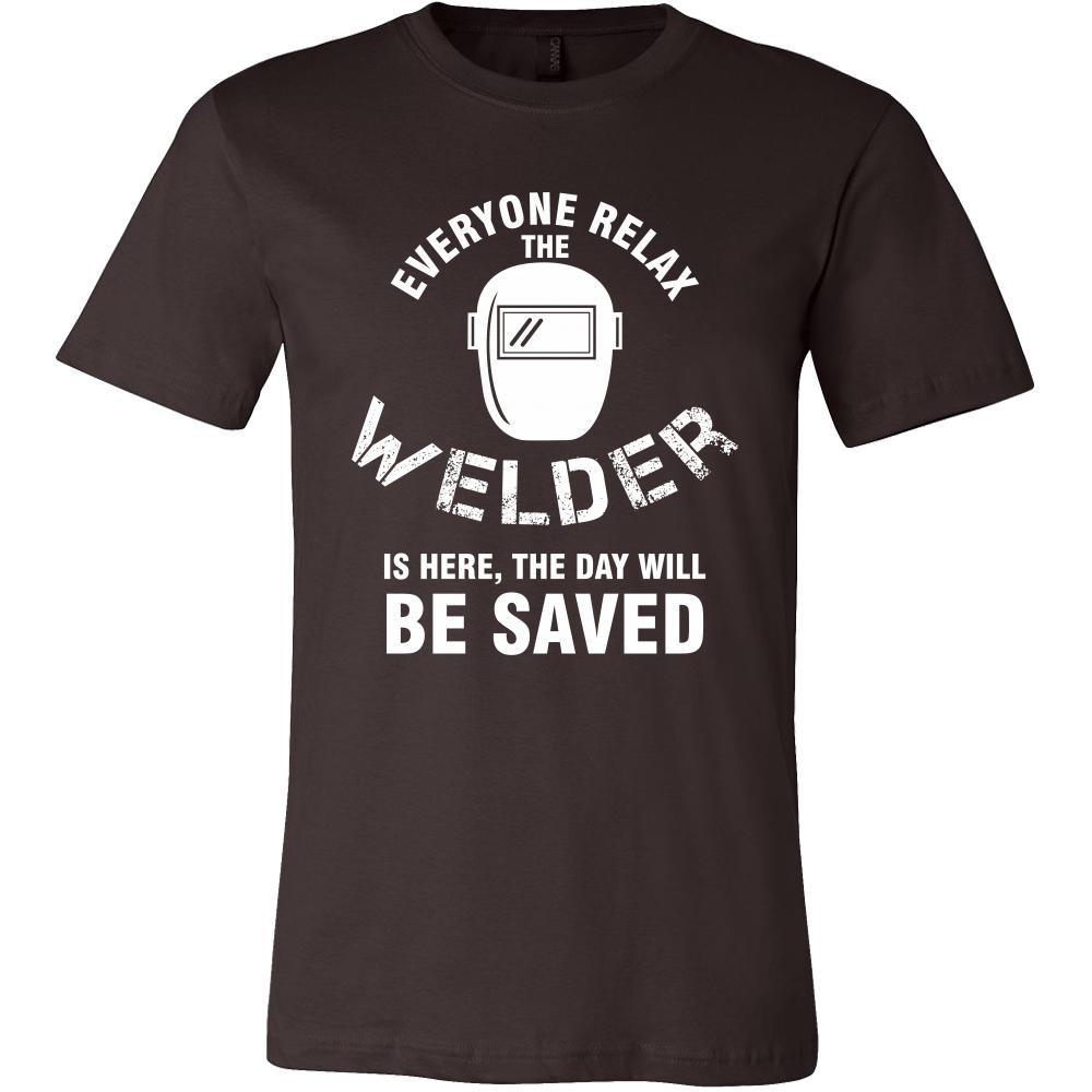 Welder Shirt - Everyone relax the Welder is here, the day will be save shortly - Profession Gift-T-shirt-Teelime | shirts-hoodies-mugs