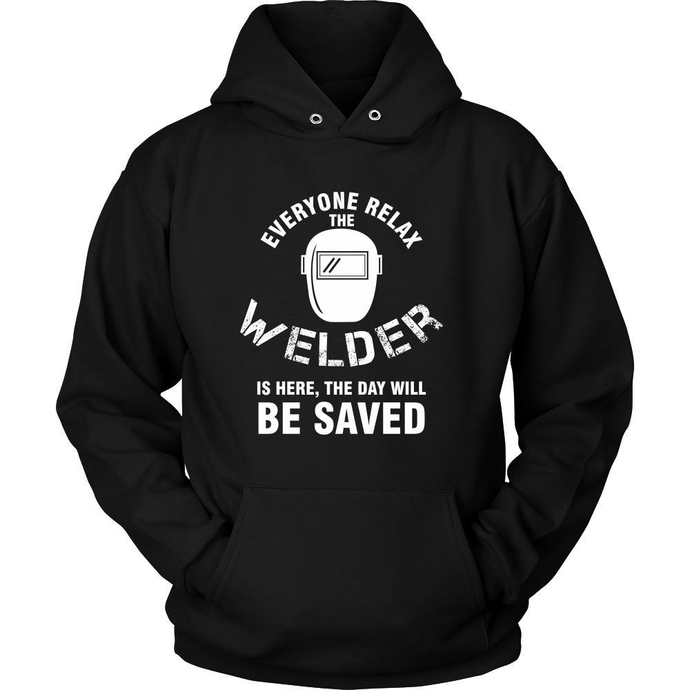 Welder Shirt - Everyone relax the Welder is here, the day will be save shortly - Profession Gift-T-shirt-Teelime | shirts-hoodies-mugs