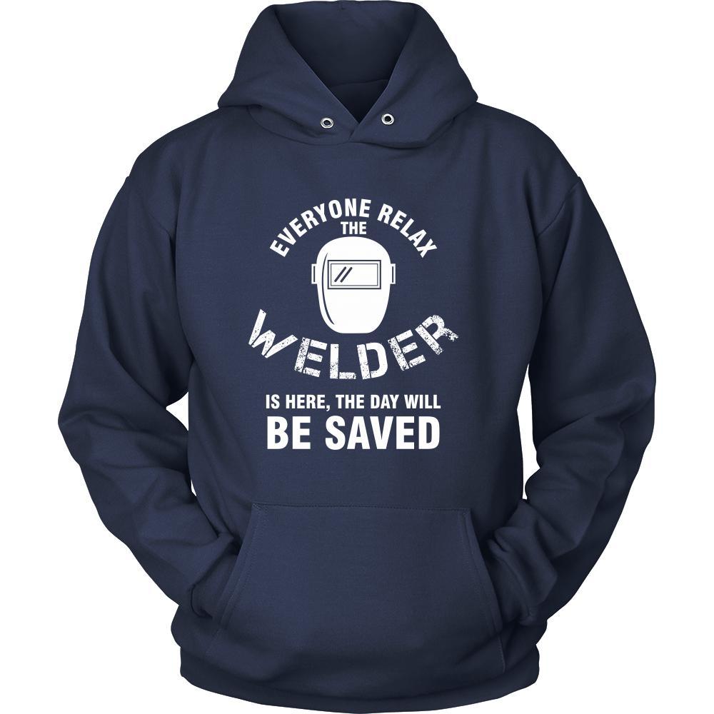 Welder Shirt - Everyone relax the Welder is here, the day will be save shortly - Profession Gift-T-shirt-Teelime | shirts-hoodies-mugs