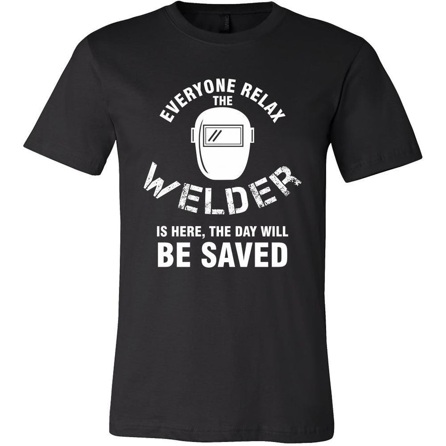 Welder Shirt - Everyone relax the Welder is here, the day will be save shortly - Profession Gift-T-shirt-Teelime | shirts-hoodies-mugs