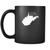 West Virginia West Virginia 11oz Black Mug-Drinkware-Teelime | shirts-hoodies-mugs