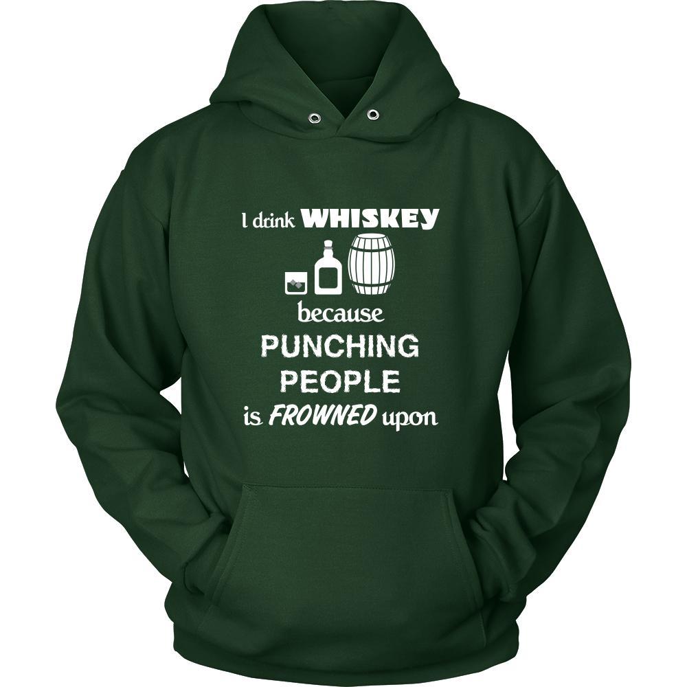 Whiskey - I drink Whiskey because punching people is frowned upon - Drinks Shirt-T-shirt-Teelime | shirts-hoodies-mugs