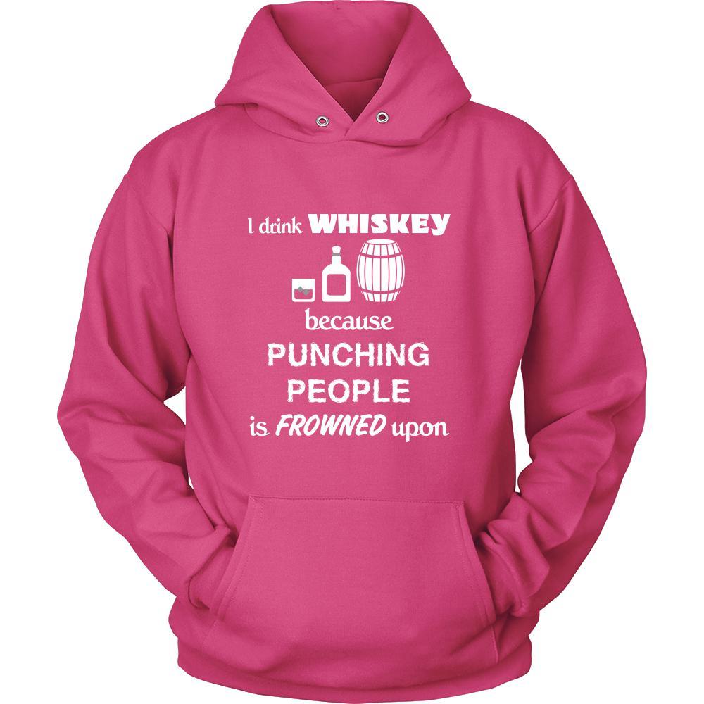 Whiskey - I drink Whiskey because punching people is frowned upon - Drinks Shirt-T-shirt-Teelime | shirts-hoodies-mugs