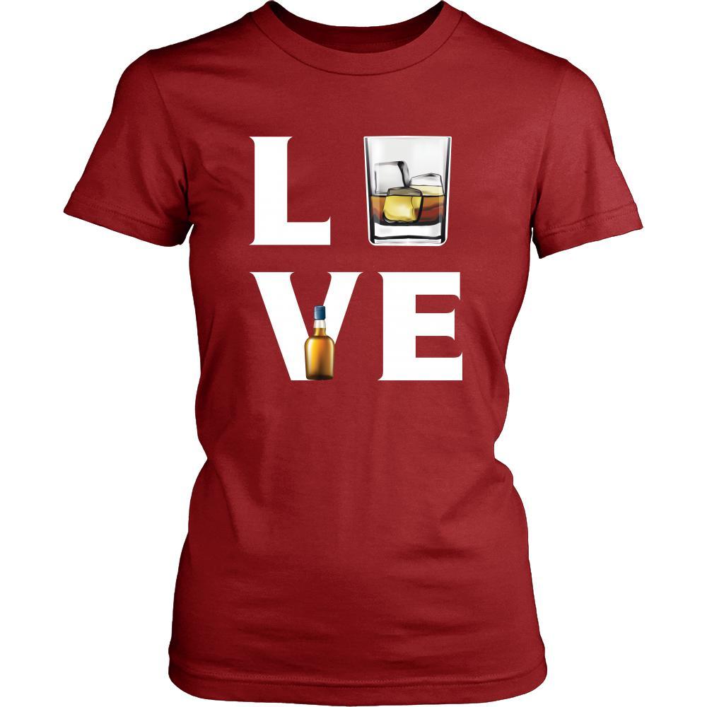 Whiskey - LOVE Whiskey - Drinks Shirt-T-shirt-Teelime | shirts-hoodies-mugs
