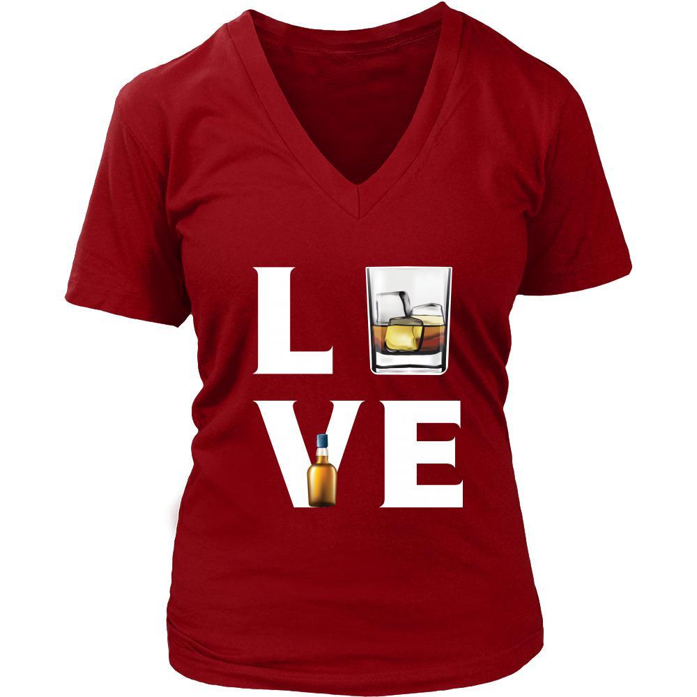 Whiskey - LOVE Whiskey - Drinks Shirt-T-shirt-Teelime | shirts-hoodies-mugs
