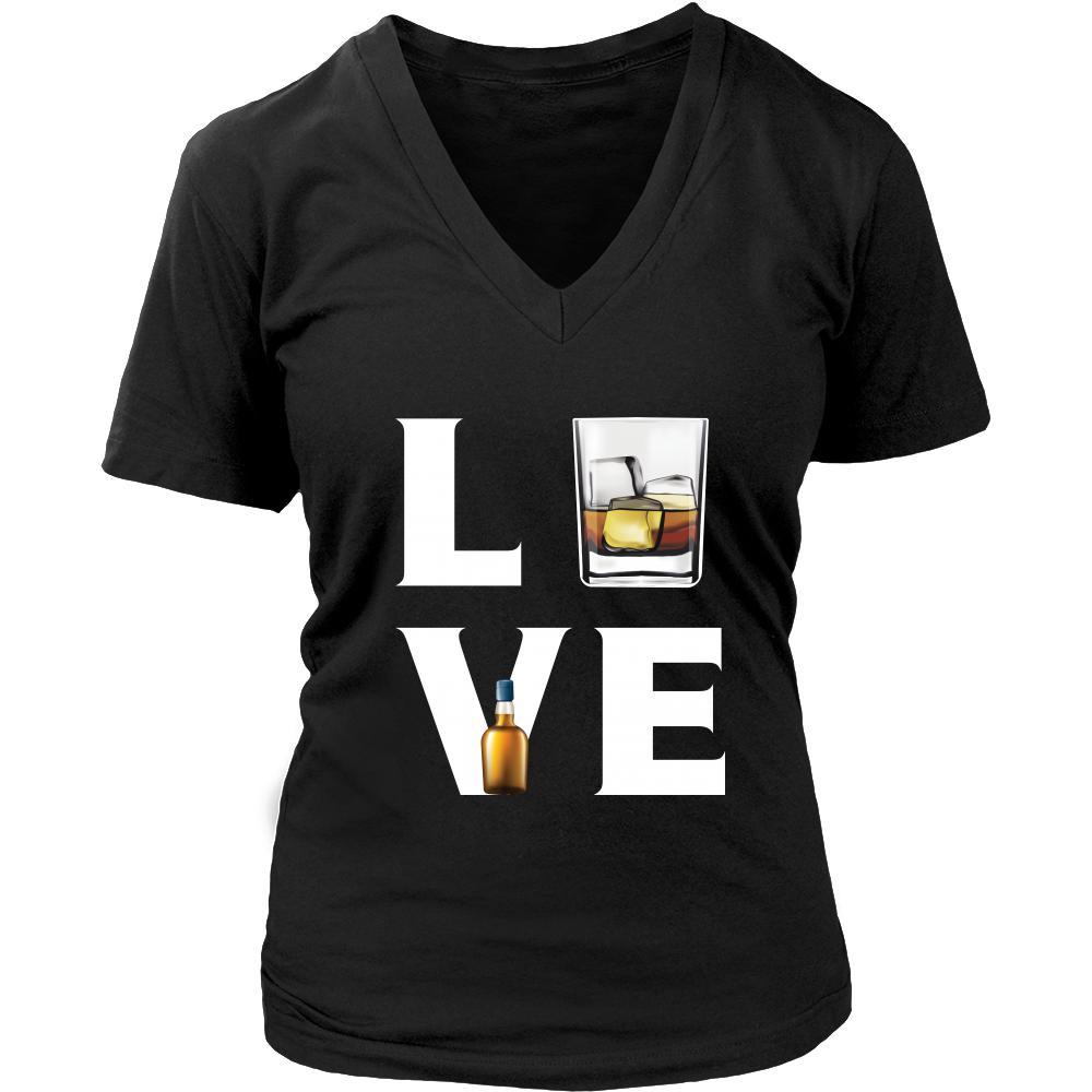 Whiskey - LOVE Whiskey - Drinks Shirt-T-shirt-Teelime | shirts-hoodies-mugs