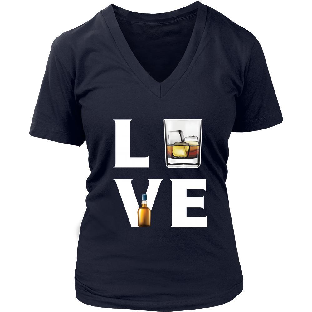 Whiskey - LOVE Whiskey - Drinks Shirt-T-shirt-Teelime | shirts-hoodies-mugs