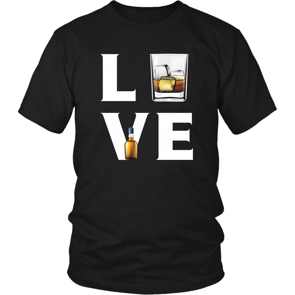 Whiskey - LOVE Whiskey - Drinks Shirt-T-shirt-Teelime | shirts-hoodies-mugs