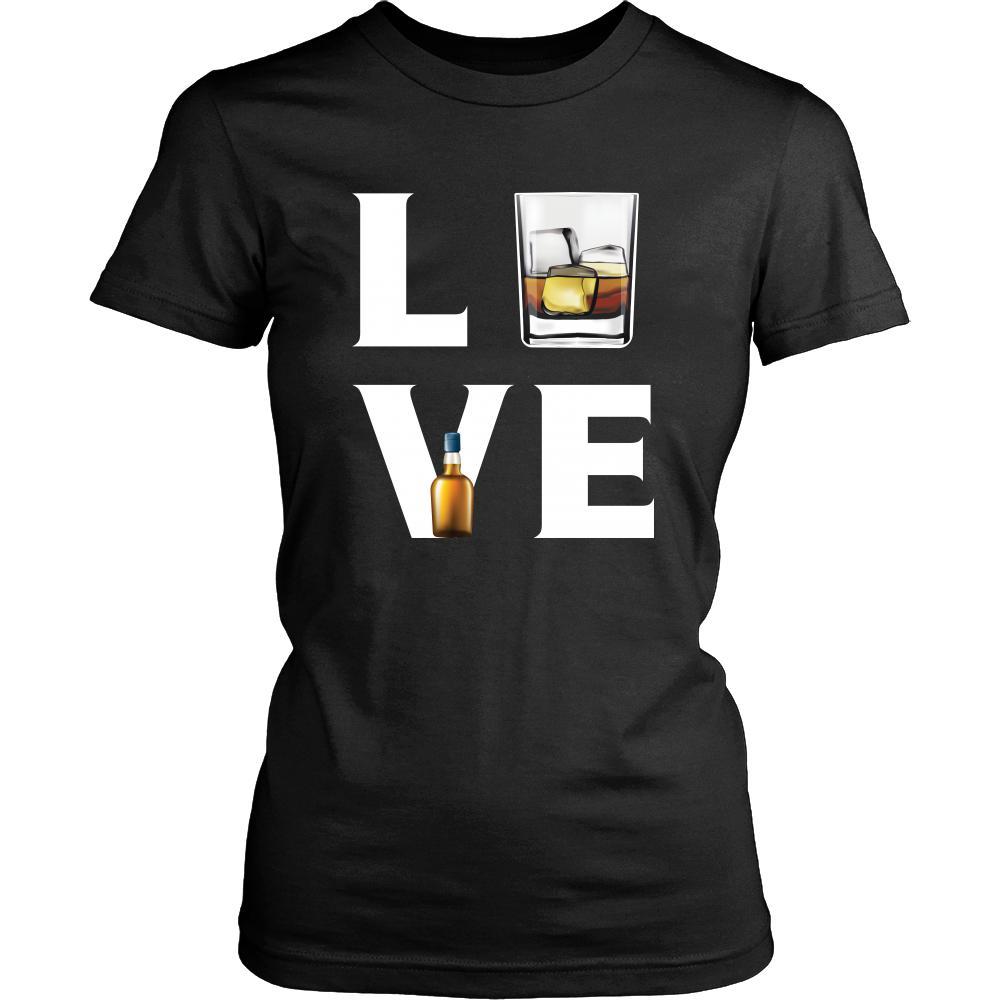 Whiskey - LOVE Whiskey - Drinks Shirt-T-shirt-Teelime | shirts-hoodies-mugs