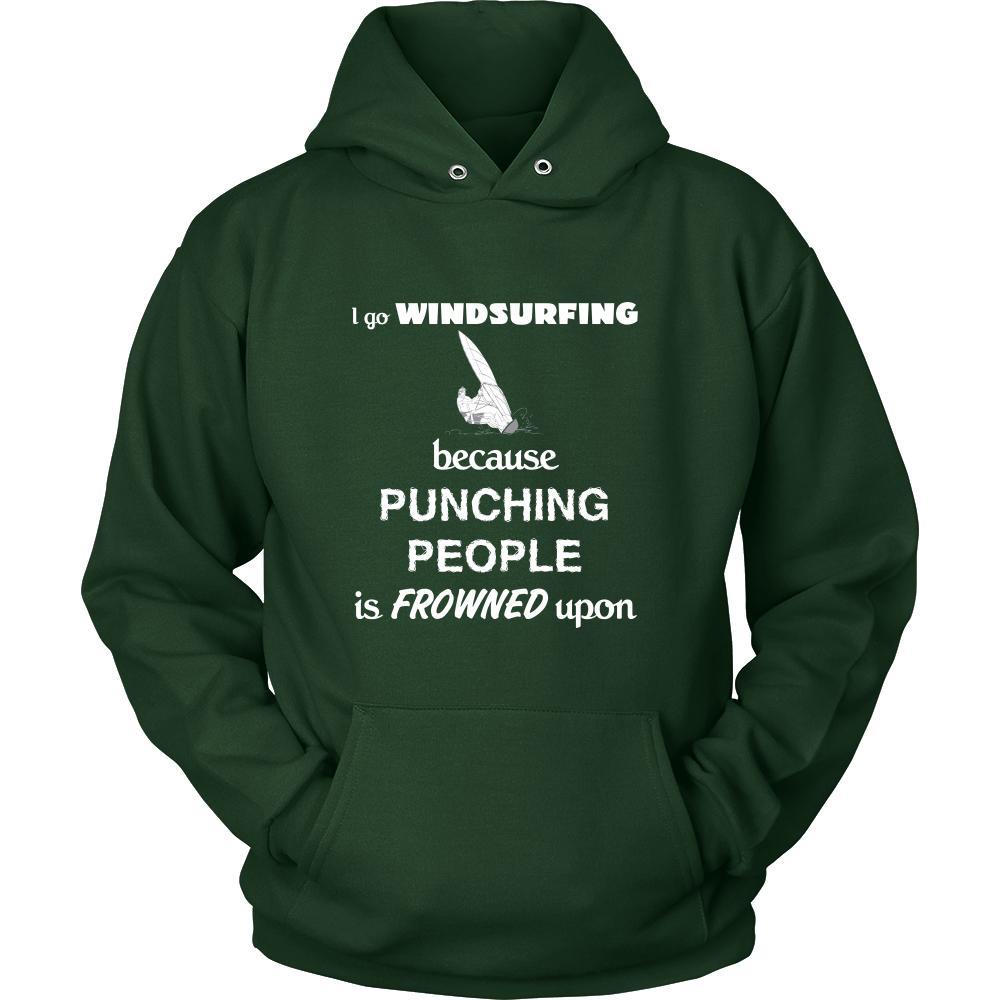 Windsurfing - I go Windsurfing because punching people is frowned upon - Wind Surfer Hobby Shirt-T-shirt-Teelime | shirts-hoodies-mugs