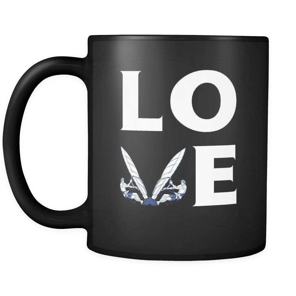 Windsurfing - LOVE Windsurfing - 11oz Black Mug-Drinkware-Teelime | shirts-hoodies-mugs