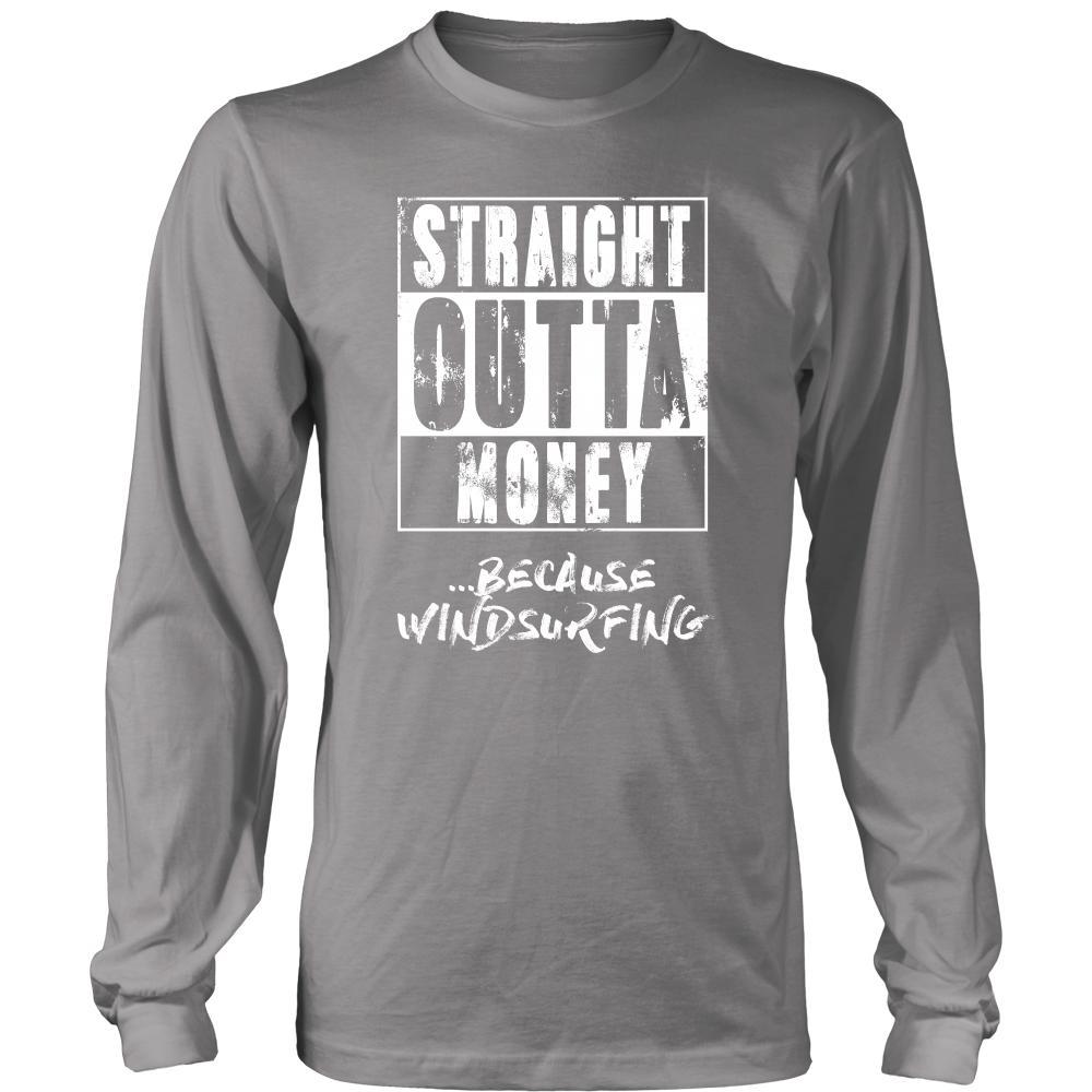 Windsurfing Shirt - Straight outta money ...because Windsurfing- Hobby Gift-T-shirt-Teelime | shirts-hoodies-mugs