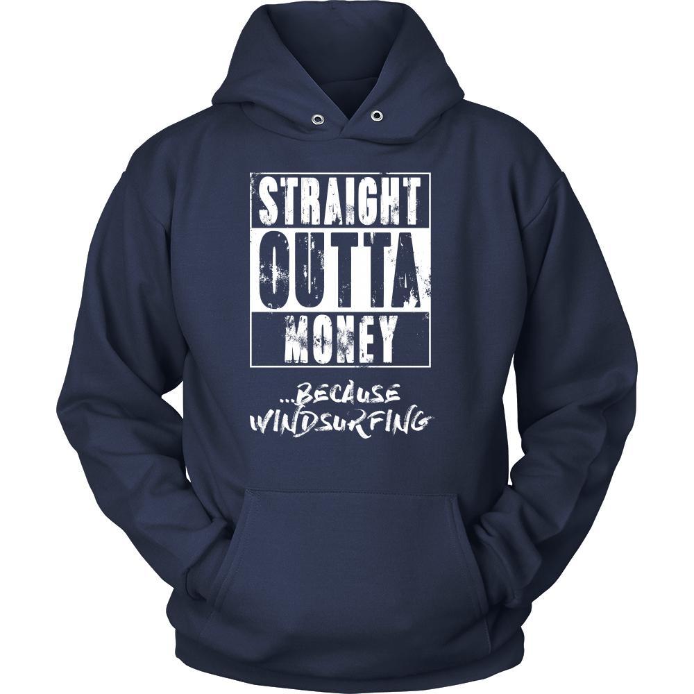 Windsurfing Shirt - Straight outta money ...because Windsurfing- Hobby Gift-T-shirt-Teelime | shirts-hoodies-mugs
