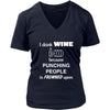 Wine - I drink Wine because punching people is frowned upon - Drinks Shirt-T-shirt-Teelime | shirts-hoodies-mugs