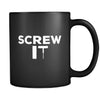 Wine Screw It 11oz Black Mug-Drinkware-Teelime | shirts-hoodies-mugs
