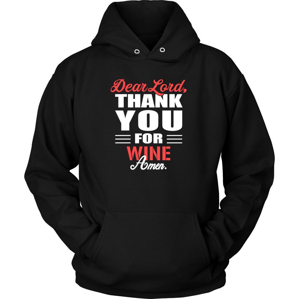Wine Shirt - Dear Lord, thank you for Wine Amen- Drink Lover-T-shirt-Teelime | shirts-hoodies-mugs