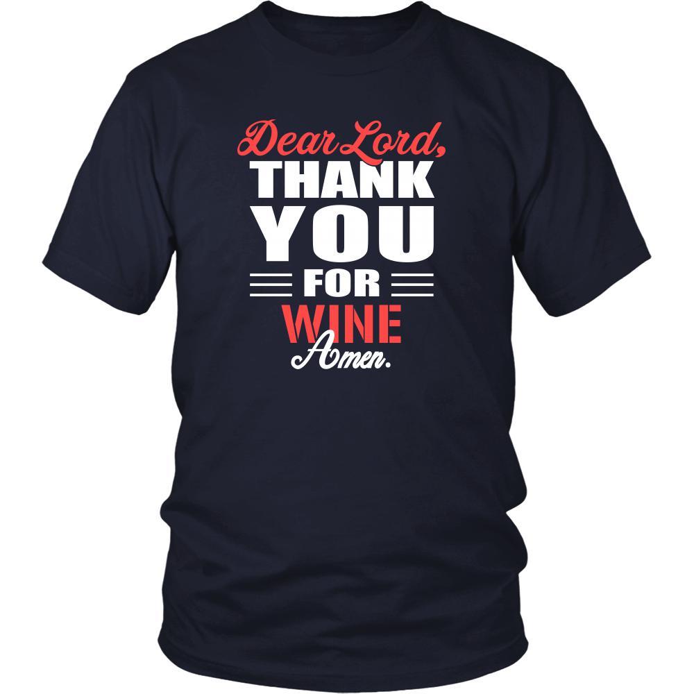 Wine Shirt - Dear Lord, thank you for Wine Amen- Drink Lover-T-shirt-Teelime | shirts-hoodies-mugs