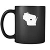 Wisconsin Love Wisconsin 11oz Black Mug-Drinkware-Teelime | shirts-hoodies-mugs