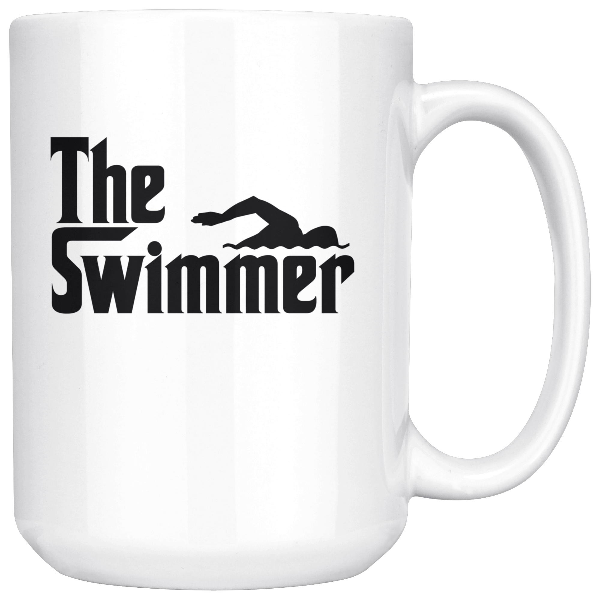 The Swimmer 15 oz White Mug-Drinkware-Teelime | shirts-hoodies-mugs