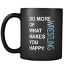 Wrestling Cup - Do more of what makes you happy Wrestling Sport Gift, 11 oz Black Mug-Drinkware-Teelime | shirts-hoodies-mugs