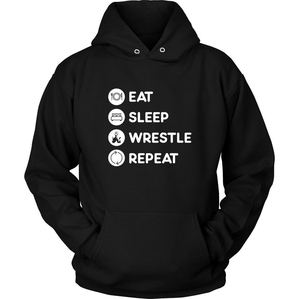 Wrestling - Eat Sleep Wrestle Repeat - Wrestler Sport Shirt-T-shirt-Teelime | shirts-hoodies-mugs