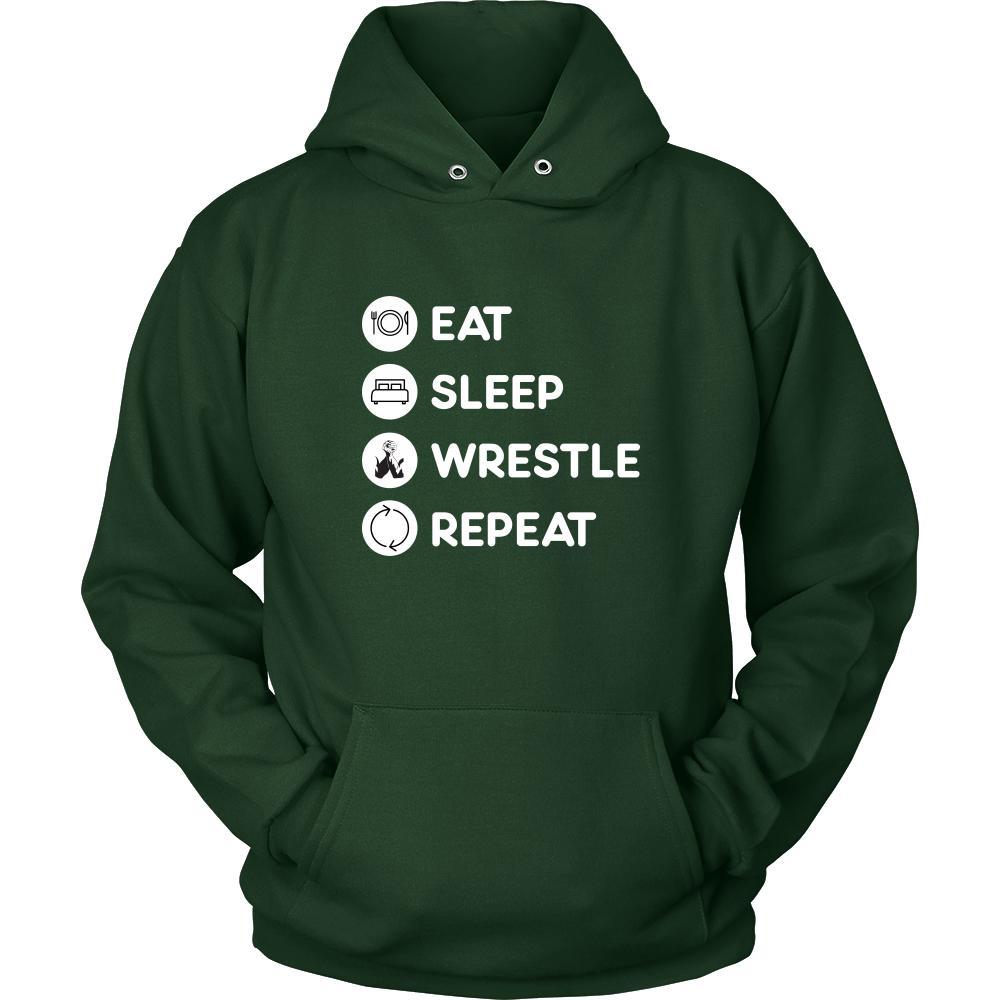 Wrestling - Eat Sleep Wrestle Repeat - Wrestler Sport Shirt-T-shirt-Teelime | shirts-hoodies-mugs