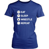 Wrestling - Eat Sleep Wrestle Repeat - Wrestler Sport Shirt-T-shirt-Teelime | shirts-hoodies-mugs