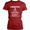Wrestling - I Wrestle because punching people is frowned upon - Sport Shirt-T-shirt-Teelime | shirts-hoodies-mugs