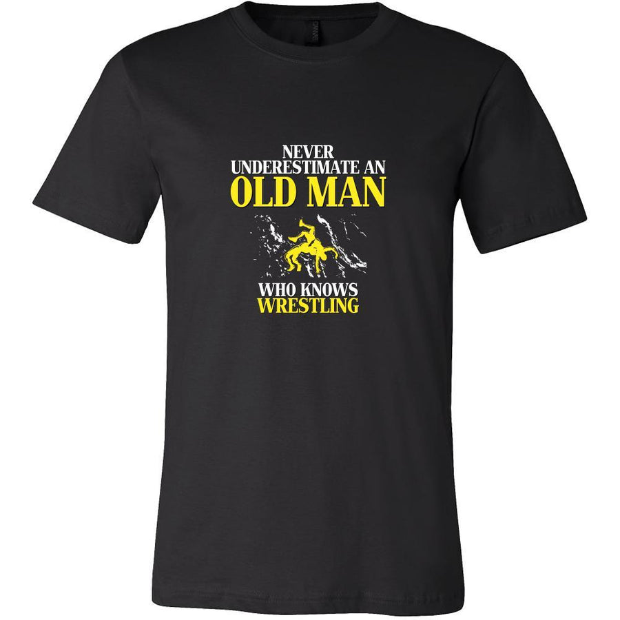 Wrestling Shirt - Never underestimate an old man who knows wrestling Grandfather Sport Gift-T-shirt-Teelime | shirts-hoodies-mugs