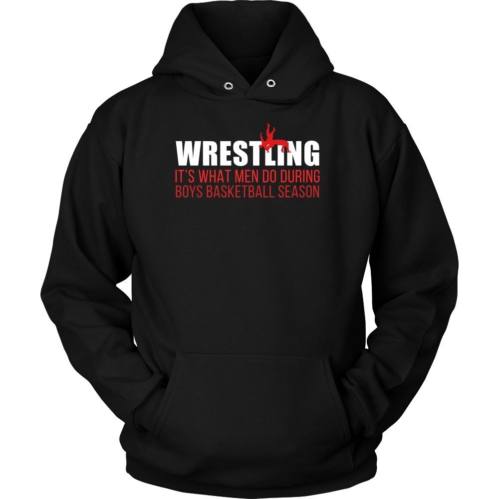 Wrestling T Shirt - It's what men do during boys basketball season-T-shirt-Teelime | shirts-hoodies-mugs