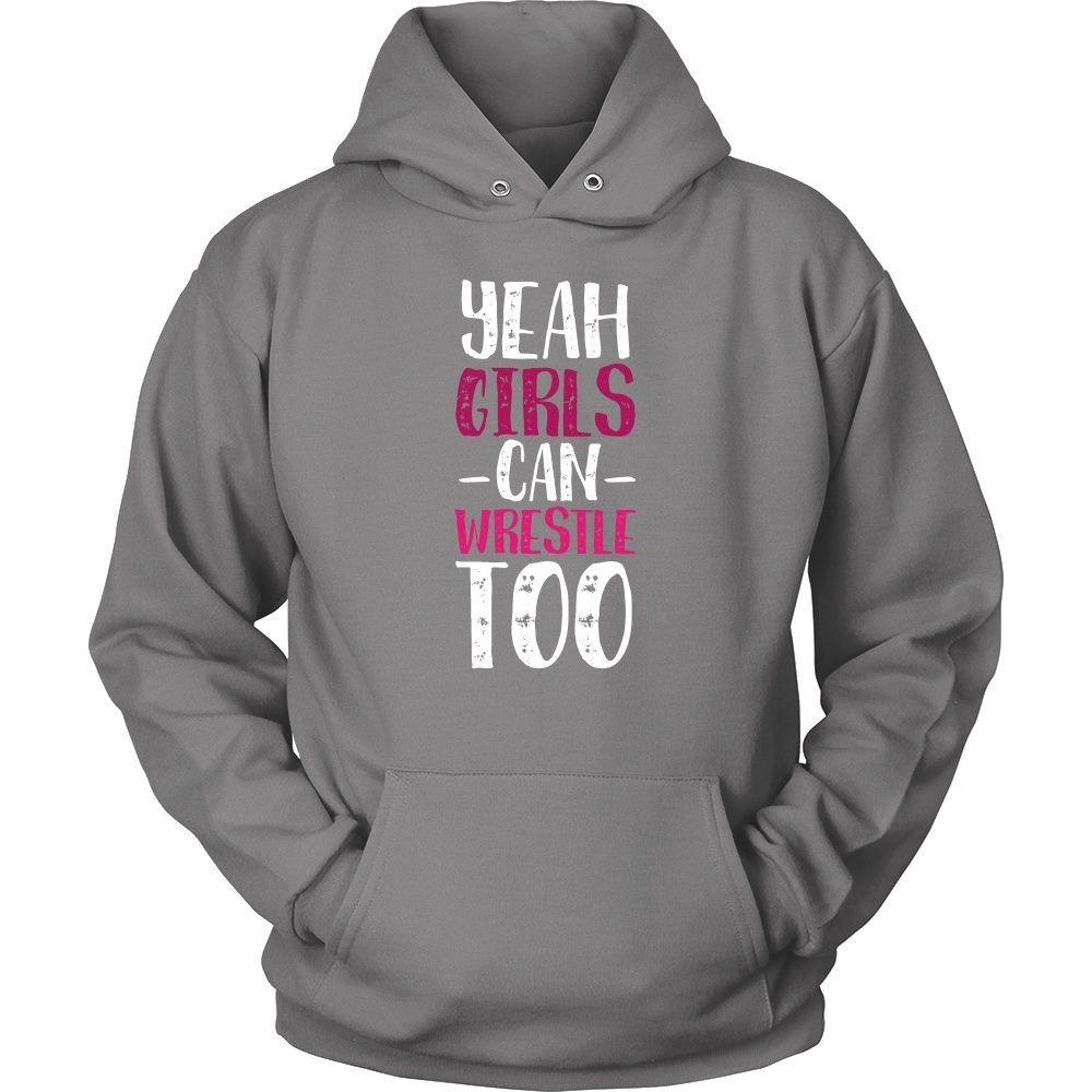 Wrestling T Shirt - Yeah Girls can wrestle too-T-shirt-Teelime | shirts-hoodies-mugs