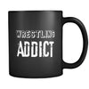 Wrestling Wrestling Addict 11oz Black Mug-Drinkware-Teelime | shirts-hoodies-mugs