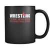 Wrestling Wrestling is what men do during boys basketball season 11oz Black Mug-Drinkware-Teelime | shirts-hoodies-mugs